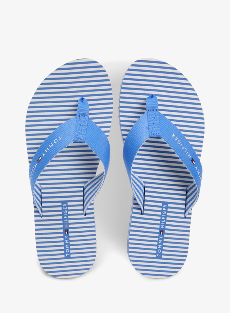 TOMMY HILFIGER Webbing Strap Ithaca Stripe Flip-Flops - Image 5